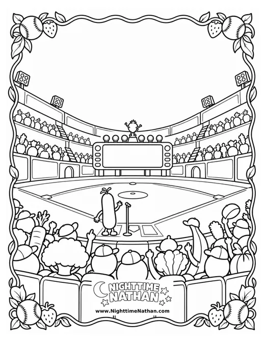 The Moldy Strawberry of Fridge City coloring page